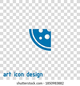 pizza vector icon on an abstract background