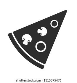 Pizza vector icon on white background