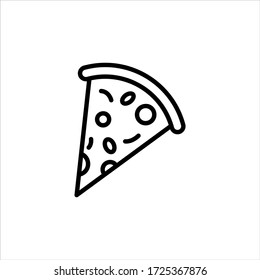 Pizza vector icon on white background