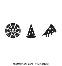 Pizza vector icon on white background