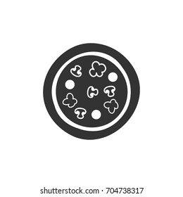 pizza, vector icon on white background