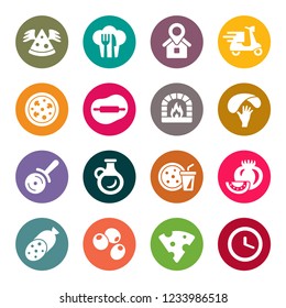 Pizza vector icon set