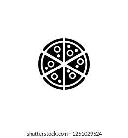 pizza vector icon. pizza sign on white background. pizza icon for web and app