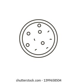 Pizza vector icon. Simple element illustration from food concept. Pizza vector icon. Drink concept vector illustration. on white background