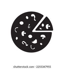 Pizza vector icon. Sliced Pizza flat sign design. Pizza symbol pictogram