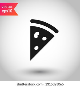 Pizza vector icon. Sliced Pizza sign. Pizza icon symbol