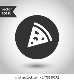Pizza vector icon. Sliced Pizza sign. Pizza icon symbol. Round icon design