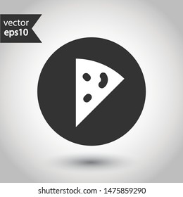 Pizza vector icon. Sliced Pizza sign. Pizza icon symbol. Round icon design