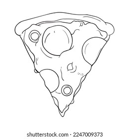 pizza vector icon. Suitable for food and beverage, bar or restaurant icon sign or symbol. 