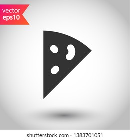 Pizza vector icon. Pizza icon symbol. Sliced Pizza flat sign.  EPS 10 symbol