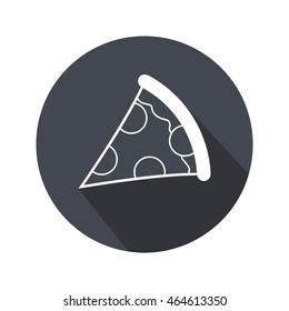 Pizza vector. Icon for web and mobile application. Flat design style.