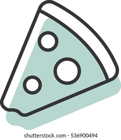 pizza vector icon for website, 
