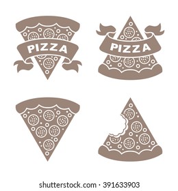Pizza vector icons set