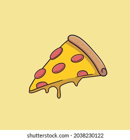 Pizza vector illisutration flat icon design premium design