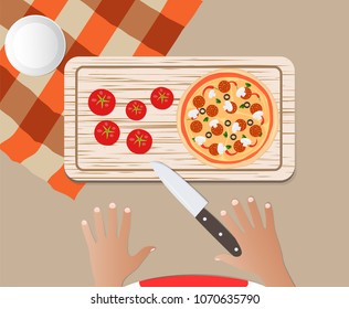 Pizza vector illustration