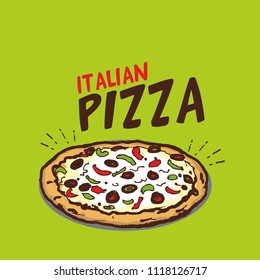pizza vector or illustration