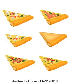 pizza, vector illustration