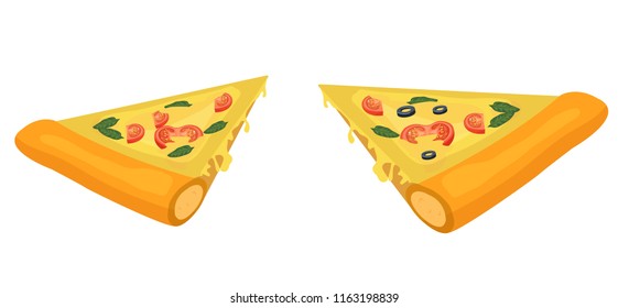 pizza, vector illustration