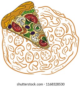 Pizza. Vector illustration