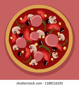 Pizza vector illustration