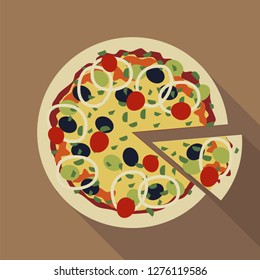 pizza. vector illustration