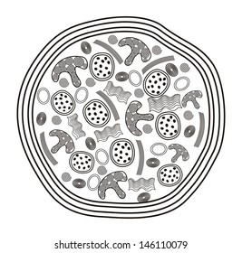 Pizza vector illustration