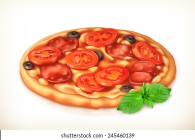 Pizza, vector illustration