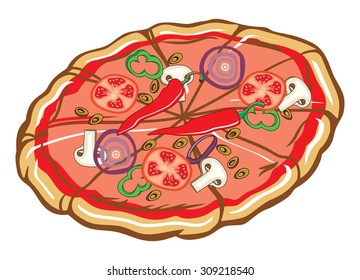 Pizza vector illustration