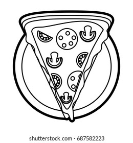 pizza vector illustration