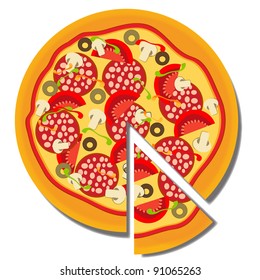 Pizza. vector illustration