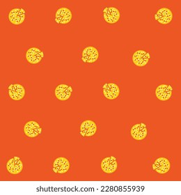 pizza vector illustration background in orange and yellow colors to complete your design
