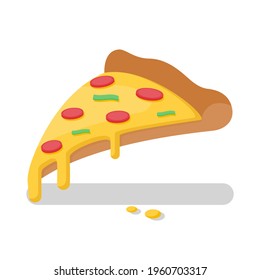 Ilustración vectorial de pizza. Icono de pizza. 