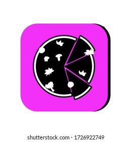Pizza vector illustration icon. Pizza icon in two-dimensional shape. The concept of pizza restaurant by using a pizza modern icon.