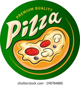 Pizza. Vector illustration isolated on a white background