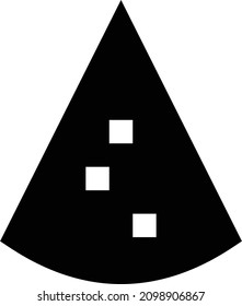 ilustración del vector de pizza aislada en un fondo transparente. iconos vectoriales de glifo para el concepto o gráficos web.
