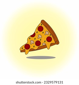 pizza vector illustration isolated on white background