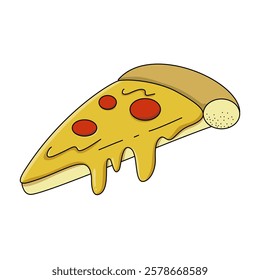 Pizza vector illustration. Isolated on white background