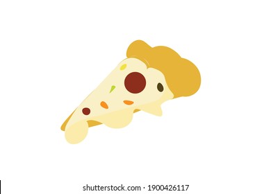 Ilustración del vector Pizza con salsa fundida