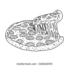 Pizza Vector Illustration Sketch Style Top Stock Vector (Royalty Free ...