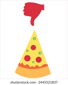 Pizza vector illustration. Unhealthy fast food vectors