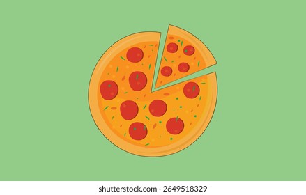 Pizza vector illustration for use.