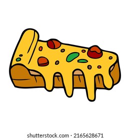 pizza vector illustration,isolated on white background,top view