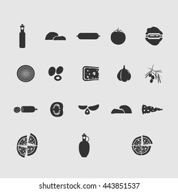 pizza vector image set of new drawing