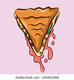 pizza vector isolated - illustration
