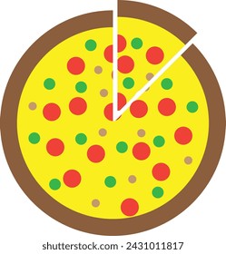 Ilustración aislada del vector de la pizza para las camisetas, caja del teléfono, tazas, arte de la pared etc.