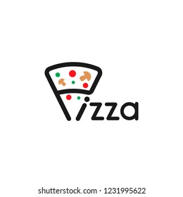 pizza vector lettering