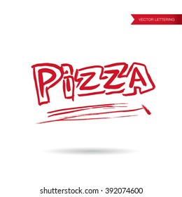 Pizza vector lettering