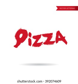 Pizza vector lettering