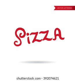 Pizza vector lettering