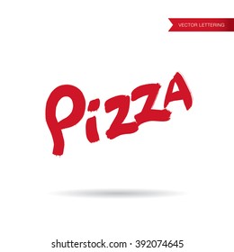 Pizza vector lettering